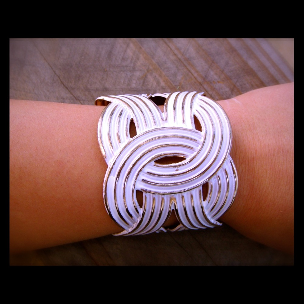 Hawaiian gold plated cuff bracelet
